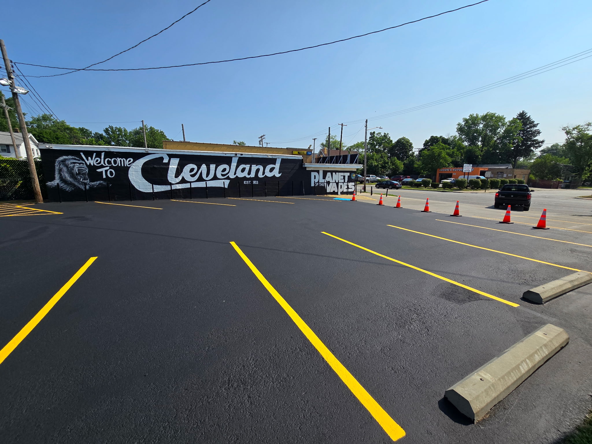 Visible asphalt cracking before crack repair treatment